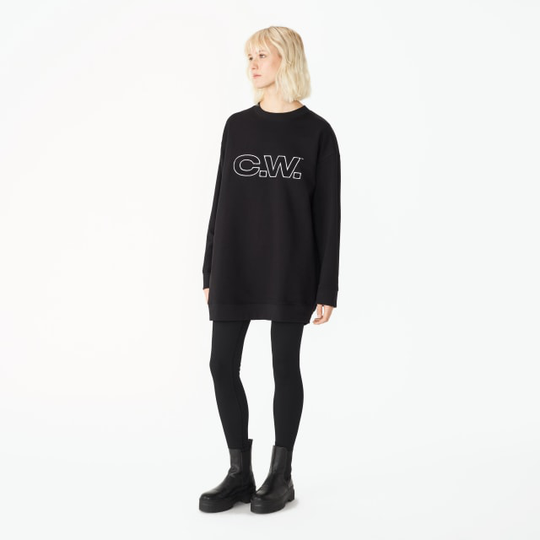 Lång sweatshirt i oversize-modell