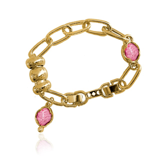 Oyster Seed Bracelet Gold/marble White