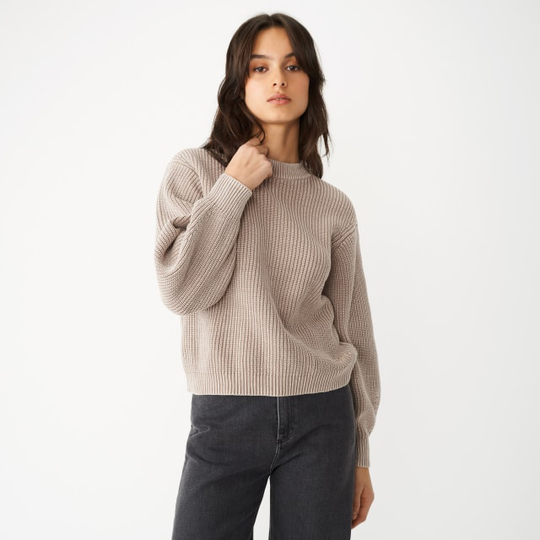 Ribbstickad jumper NICO