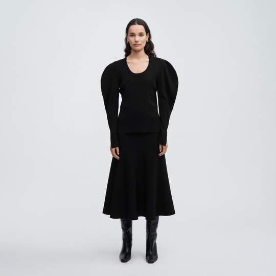 Stickad jumper i viskosmix VANJA