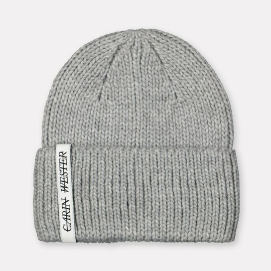 Ribbstickad beanie